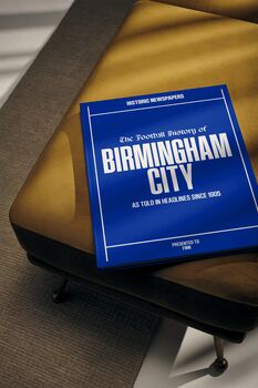 Birmingham City Personalised Football Gift Brum Newspaper History Book, 12 of 12