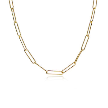 Gold Vermeil Zoe Chain Link Necklace, 2 of 3