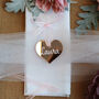 Rose Gold Acrylic Heart Place Setting, thumbnail 4 of 8