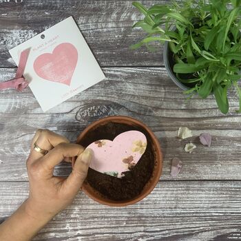 Plant A Heart Pink Seed Paper Card, 3 of 6