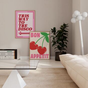 This Way To The Disco Kitchen Wall Art Print, 3 of 8