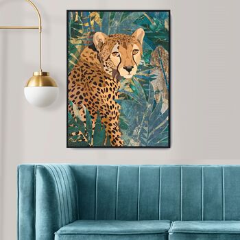 Set Of Three Tiger Jaguar Cheetah Jungle Art Prints, 5 of 7