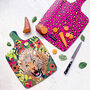 Heat Resistant Large Chopping Board Leopard Print, thumbnail 6 of 8