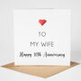 Wedding Anniversary Card For Wife, thumbnail 6 of 6