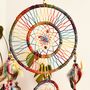 Large Double Rainbow Colours Hemp Dream Catcher, thumbnail 5 of 10