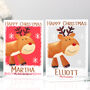 Grandchildren Christmas Card Reindeer Or Santa, thumbnail 8 of 11