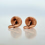 Secret Message Copper And Real Leather Cufflinks, thumbnail 7 of 10