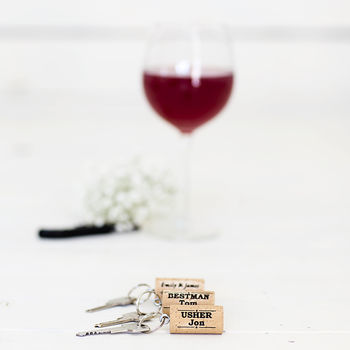 Personalised Wine Cork Key Ring, 2 of 3