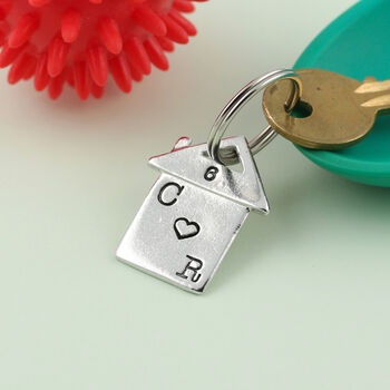Personalised Housewarming Gift Couples New Home Keyring, 5 of 6