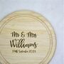 Personalised Round Wooden Chopping Board, thumbnail 3 of 4