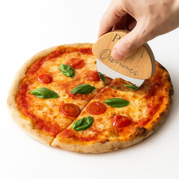 Personalised Family Pizza 'At The' Cutter, 2 of 3