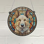 German Shepherd White Stained Glass Effect Suncatcher, thumbnail 1 of 3