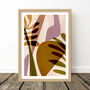 Earth Tone Abstract Leaf Print Set Of Three, thumbnail 10 of 12