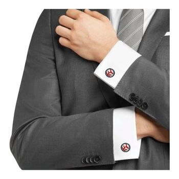 Personalised Baseball Leather Cufflinks, 11 of 11