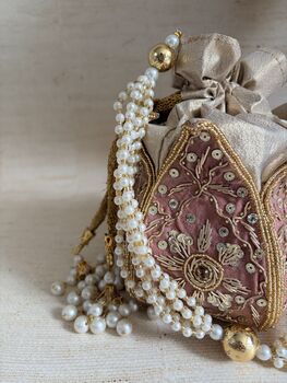 Pink Handcrafted Potli Bag, 3 of 7