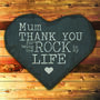 Personalised My Rock Slate Heart Keepsake Coaster, thumbnail 2 of 4