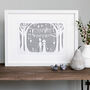'Always And Forever' Wedding Print Or Papercut In Mount, thumbnail 1 of 12