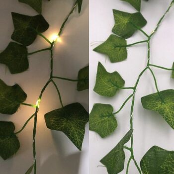 Handmade Battery Operated Ivy Garland LED Lights, 4 of 5