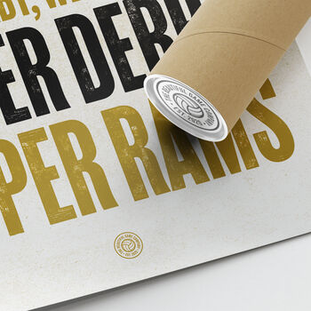 Derby County 'Super Derby' Football Song Print, 3 of 3