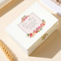 Personalised Floral Wishes White Wooden Keepsake Box, thumbnail 1 of 8