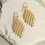 Gold Lace Bohemian Earrings, thumbnail 4 of 9