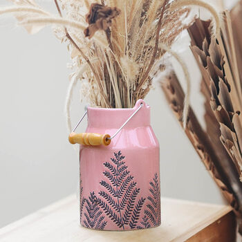Fern Pink Ceramic Vase Gift, 3 of 9