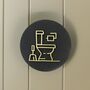 Toilet Icon Door Sign In Raised With Raised Design, thumbnail 1 of 2