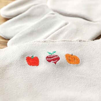Personalised Embroidered Vegetable Gardening Gloves, 4 of 5