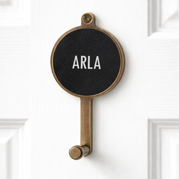 Personalised Coat Hooks With Leather Insert, 7 of 9