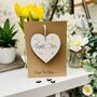 Personalised Just To Say Thank You Wooden Heart Card, thumbnail 4 of 4