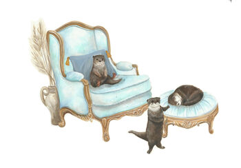Otter Illustrated Birthday Greetings Card, 4 of 4