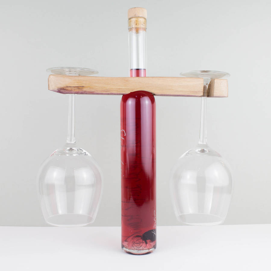 Wine Glass Caddy, From Whisky Barrel Staves By Wudwerx