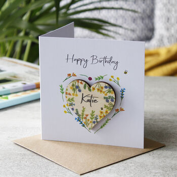 Happy Birthday Magnet Floral Card For Her, 3 of 3