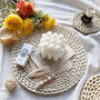 Pack Of Six Woven Corn Skin Round Table Mats, thumbnail 6 of 6