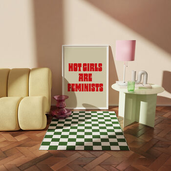 Typographic Feminist Hot Girls Are Feminists Print, 6 of 8