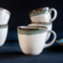 Turquoise Set Of Six Porcelain Espresso Cup And Saucer, thumbnail 7 of 12