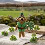 Handmade Felt Cormac The Irish Pooch Hanging Decoration, thumbnail 2 of 3