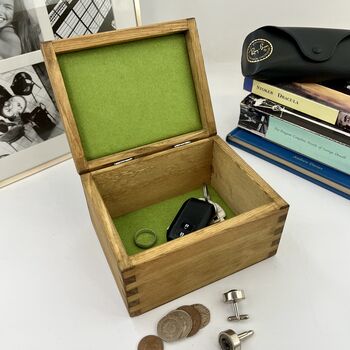 Personalised Wooden Cufflink Trinket Box, 9 of 12