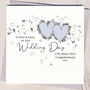 Personalised Floral Hearts Wedding Card, thumbnail 2 of 4