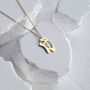 Ballet Pointe Shoes 18 K Gold Necklace For Kids Gift, thumbnail 3 of 5