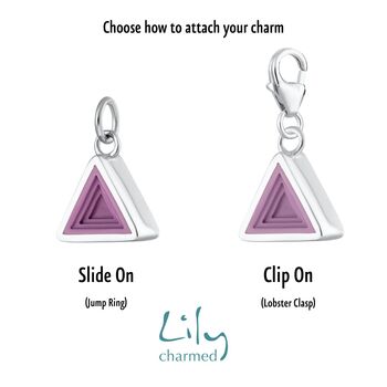 Selection Of Sterling Silver Geometric Charms, 3 of 6