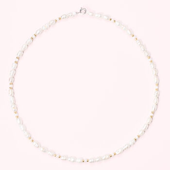 Simply Creamy Freshwater Pearl Beaded Necklace, 6 of 6