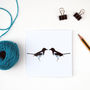 Two For Joy Magpies Greetings Card, thumbnail 2 of 2