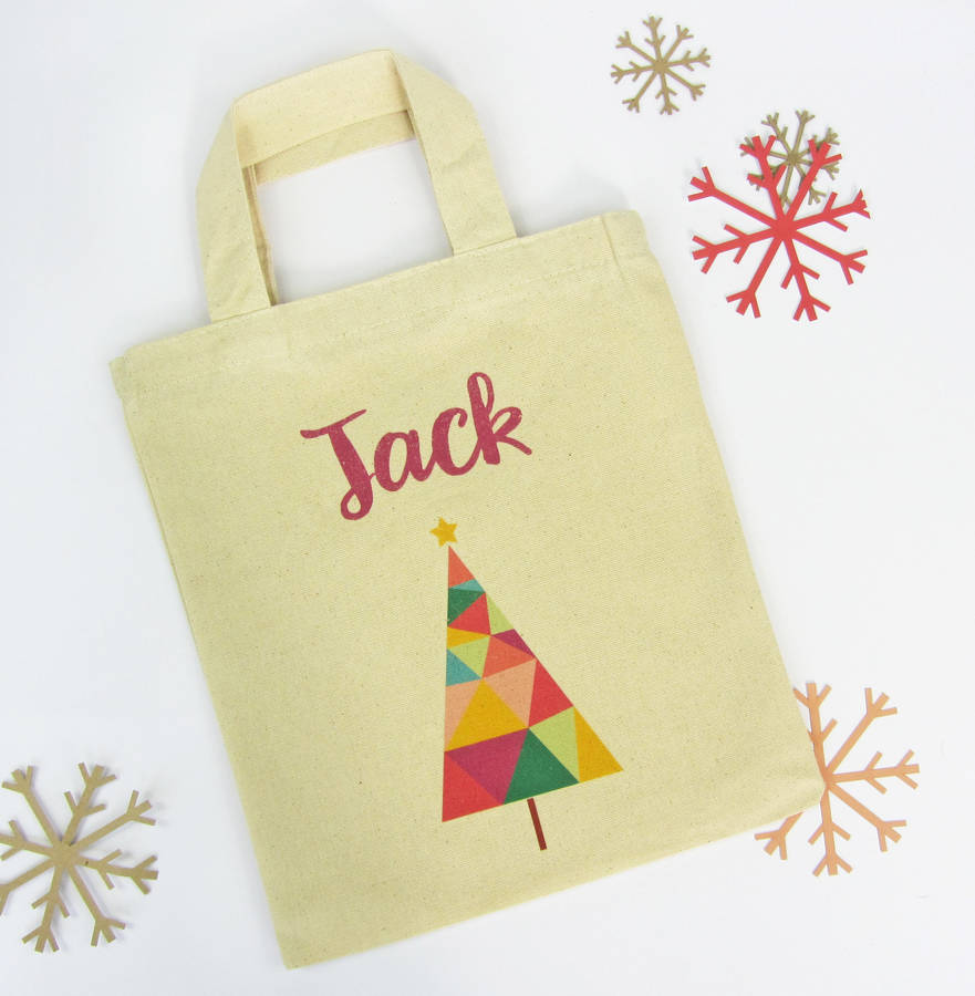 Personalised Christmas Trees Gift Bag By Fora Creative