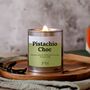 Pistachio Choc Wood Wick Candle Dubai Chocolate Pistachio Scented, thumbnail 2 of 7