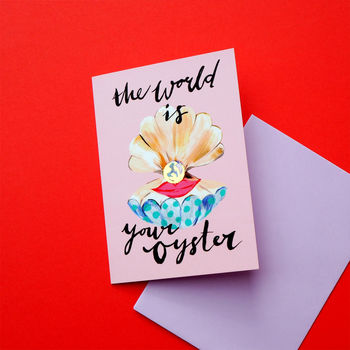 The World Is Your Oyster Gold Foiled Card, 2 of 3