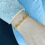 18ct Gold Vermeil Chunky Chain Link T Bar Bracelet, thumbnail 4 of 5