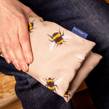 Lavender Wheat Warmer, Heated Wheat Bag In Bees, 2 of 8