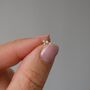 Graduated Diamond Curve Flat Back Earring 14k Gold, thumbnail 2 of 4