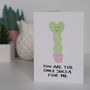 Only Succa For Me Cactus Valentines Card, thumbnail 2 of 2
